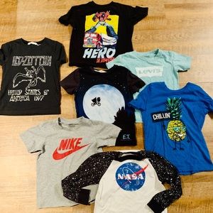 Bundle boys t-shirts 7 shirts Levi’s Nike NASA